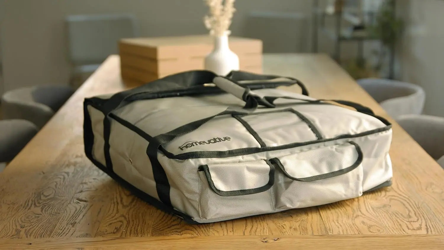 Homevative Electric Heated & Insulated Pizza & Food Delivery Bag. Home Outlet & Car Power Plugs Included, Holds 3 Large Pizza Boxes (Not For Purchase) Amazon Only!