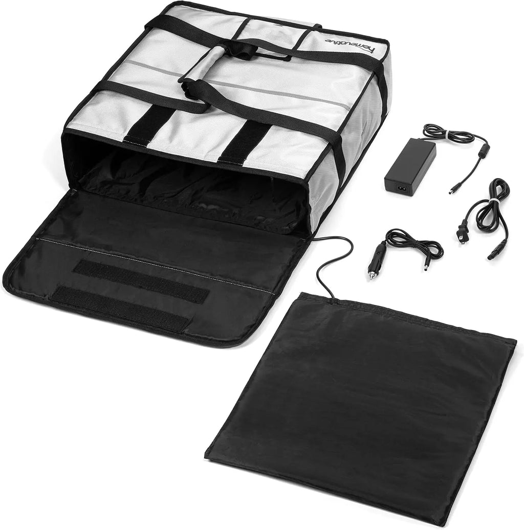 Homevative Electric Heated & Insulated Pizza & Food Delivery Bag. Home Outlet & Car Power Plugs Included, Holds 3 Large Pizza Boxes (Not For Purchase) Amazon Only!
