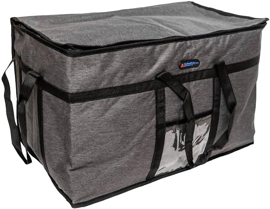 Electric Heated Insulated Food Delivery Bag, Pizza Delivery Bags for Hot and cold Food Large Reusable (Delivery Bag + Heating Pad) (23"x14"x15")  (Not For Purchase) Amazon Only!