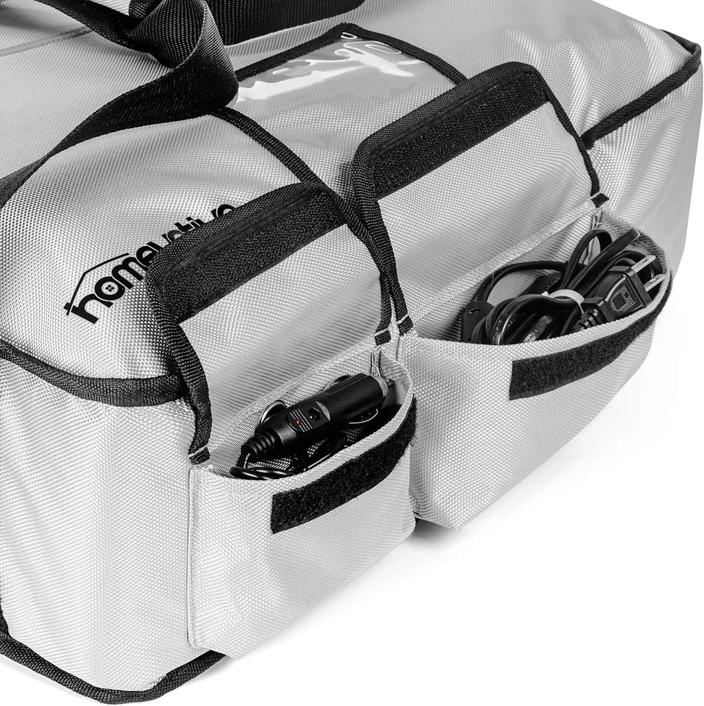 Homevative Electric Heated & Insulated Pizza & Food Delivery Bag. Home Outlet & Car Power Plugs Included, Holds 3 Large Pizza Boxes (Not For Purchase) Amazon Only!