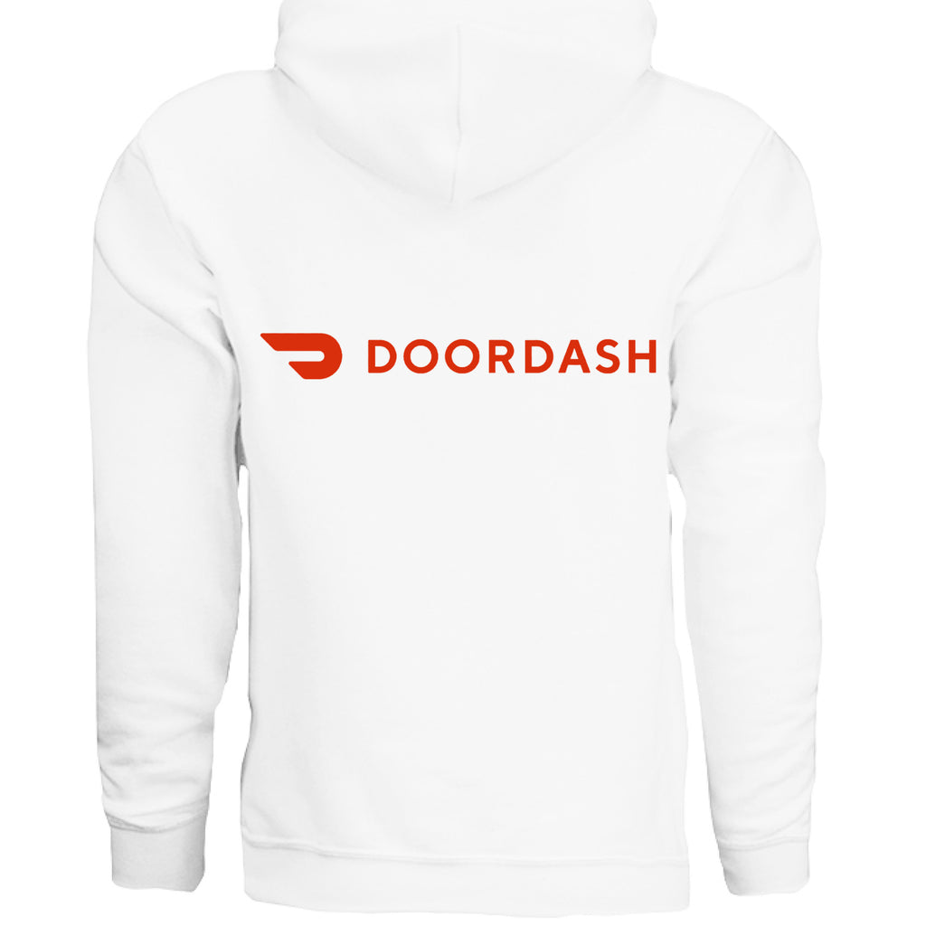 WHITE - back doordash hoodie