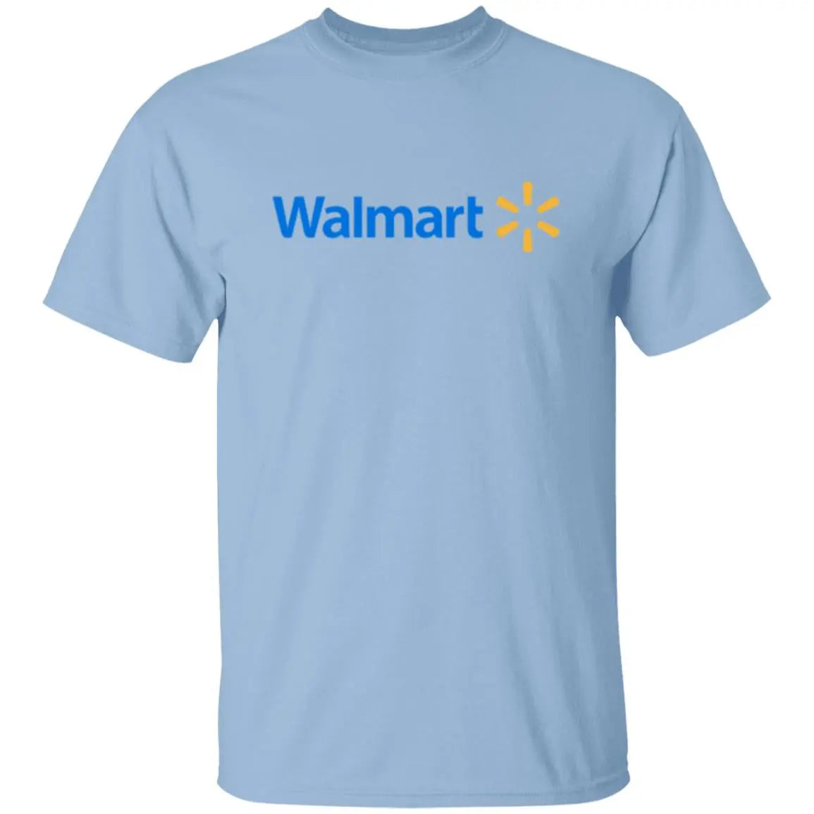 Mens Blue Walmart Spark Yellow Logo T Shirt Food Delivery Merch, Front